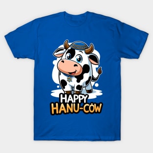 Funny Hanukkah Cow Happy Hanu-Cow T-Shirt